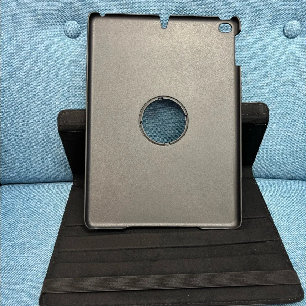 Black Rotating Tablet Folio Case for IPAD 5-6 (9.7 inch screen)